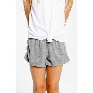 Chaser NWT Kids Girls Triblend Jersey No Burnout Pull-On Casual Shorts Gray Sz 6